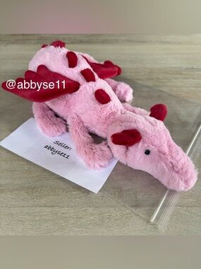 Jellycat Heart Dragon - Authentic - Brand New With Tags - Fast Ship
